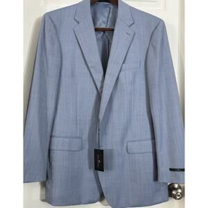 NWT Paul Betenly 44L Light Blue Sport Coat Blazer Jacket Wool Retail $495